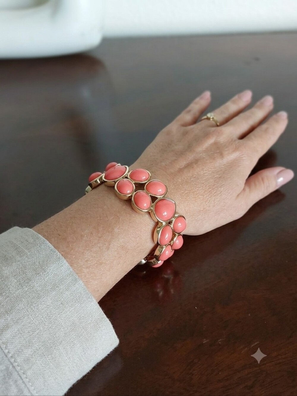 Napier Women's Coral Stretchy Bracelet